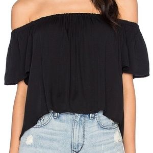 NWT BB Dakota 'Sami' Black Cold Shoulder Top